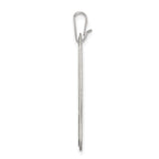 Sterling Silver 925 Cross Dog Tag Pendant Polished Unisex Design