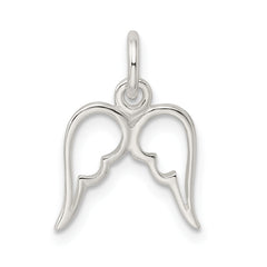 Sterling Silver 925 Polished Wings Pendant with Anti-Tarnish Finish