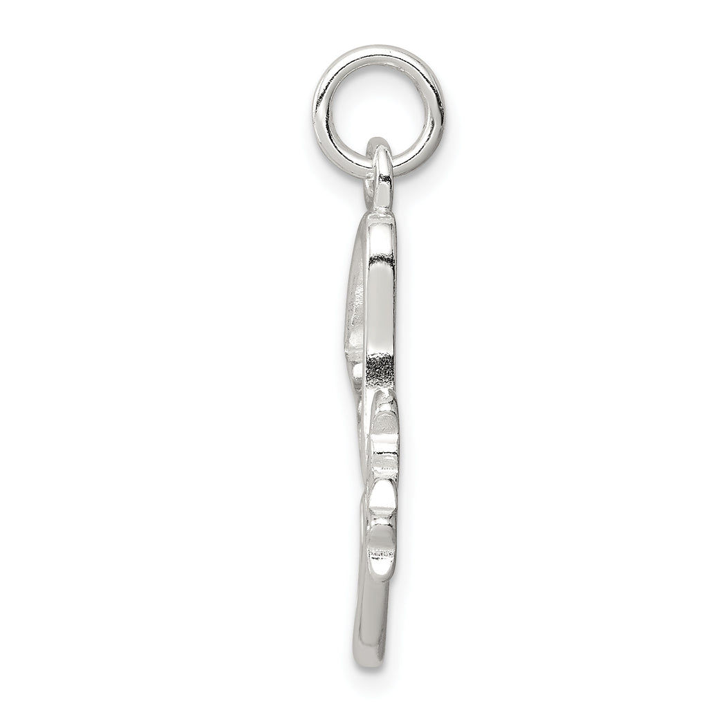 Sterling Silver 925 Angel Pendant with Clear CZ Elegance