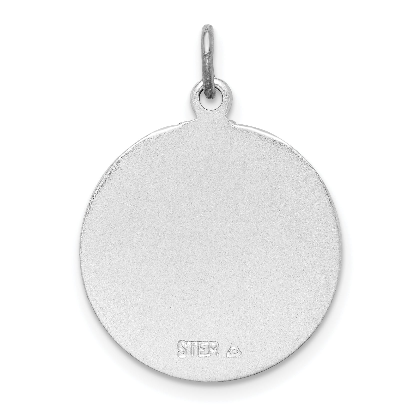 Sterling Silver 925 Rhodium-Plated Confirmation Medal Pendant Elegant and Polished