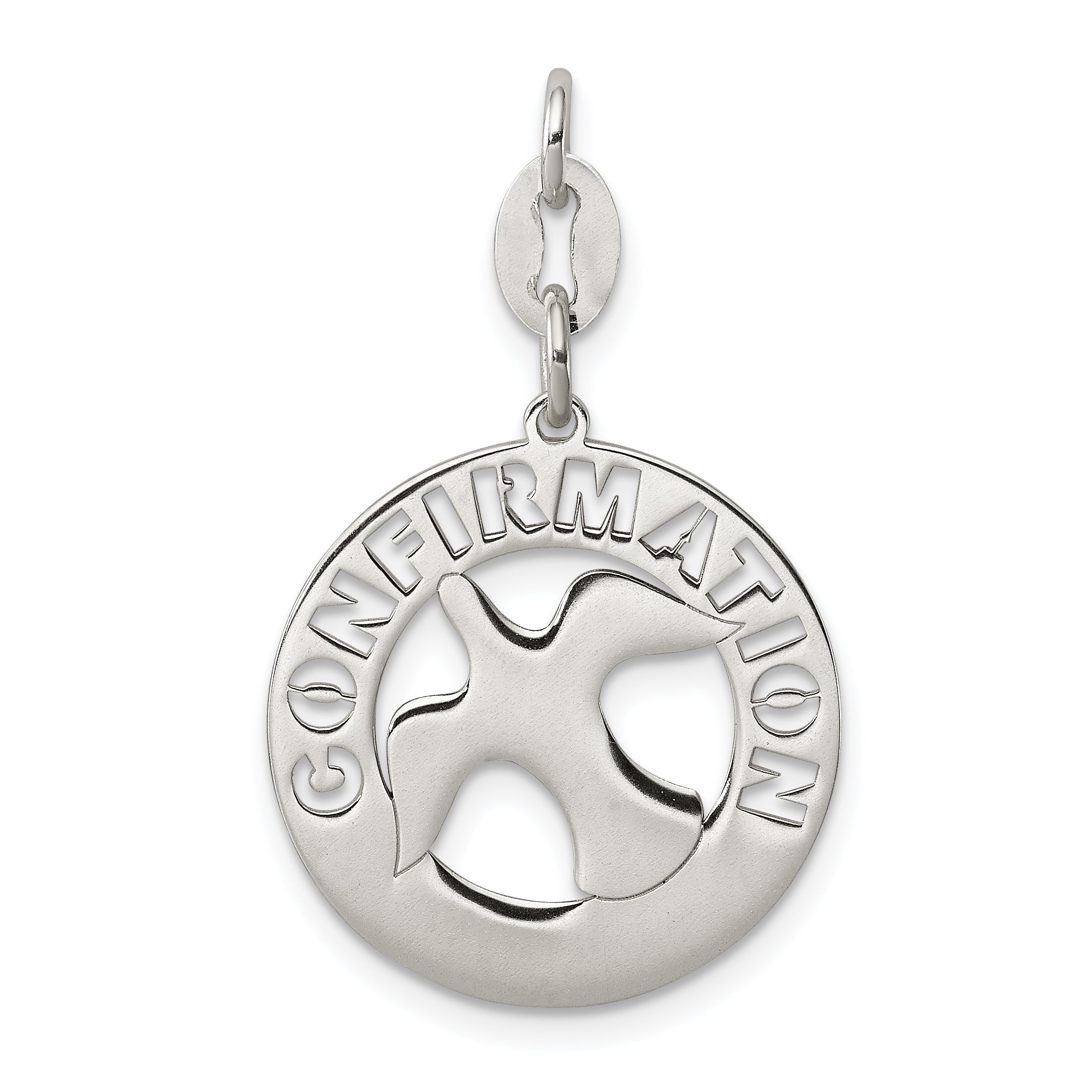 Sterling Silver Polished Confirmation Dove Charm Main image