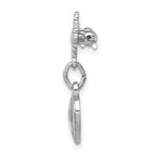 Unisex Sterling Silver Polished Heart Pin with Epoxy Mustard Seed