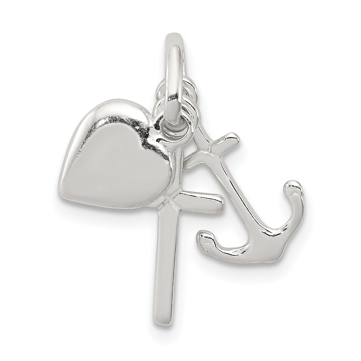 Sterling Silver Anchor & Heart Pendant