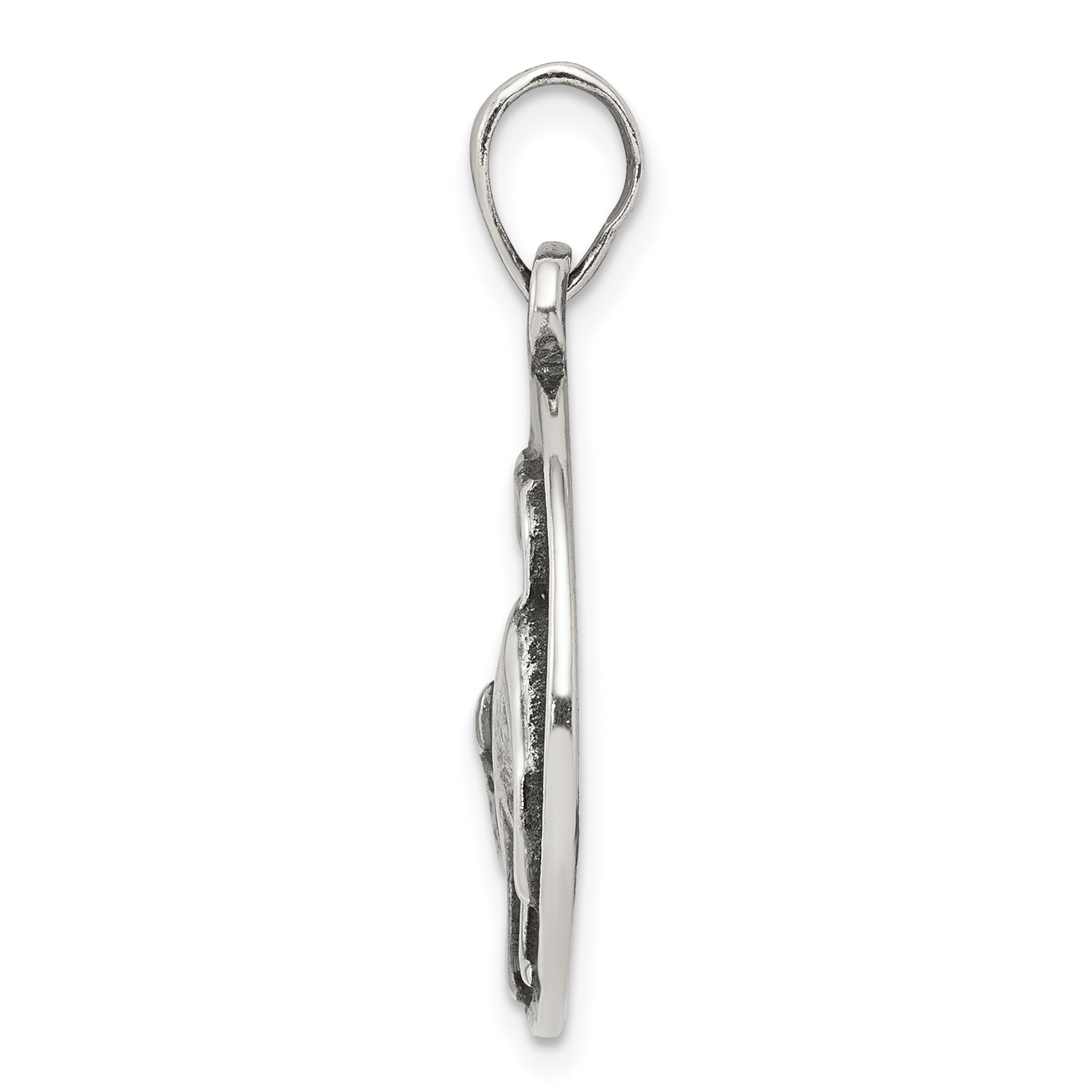 Sterling Silver 925 Taurus Zodiac Pendant with Antique Polished Finish Secondary image