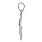 Sophia Jewelers Sterling Silver Virgo Zodiac Pendant with Antique Finish