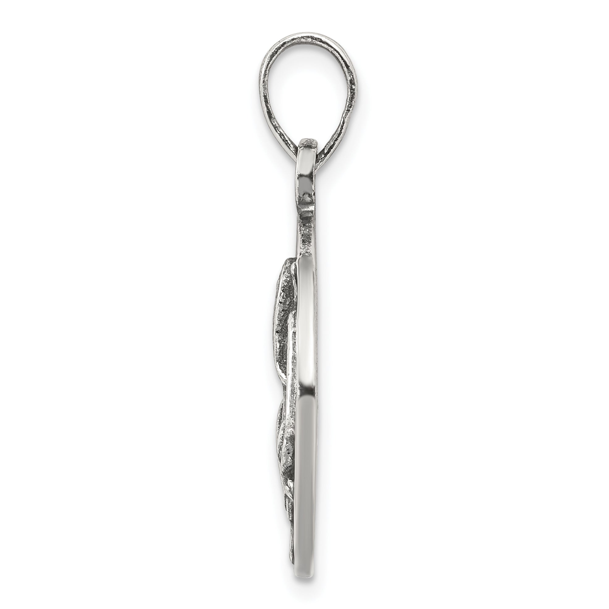 Sophia Jewelers Sterling Silver Virgo Zodiac Pendant with Antique Finish