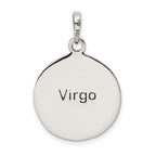 Sophia Jewelers Sterling Silver Virgo Zodiac Pendant with Antique Finish