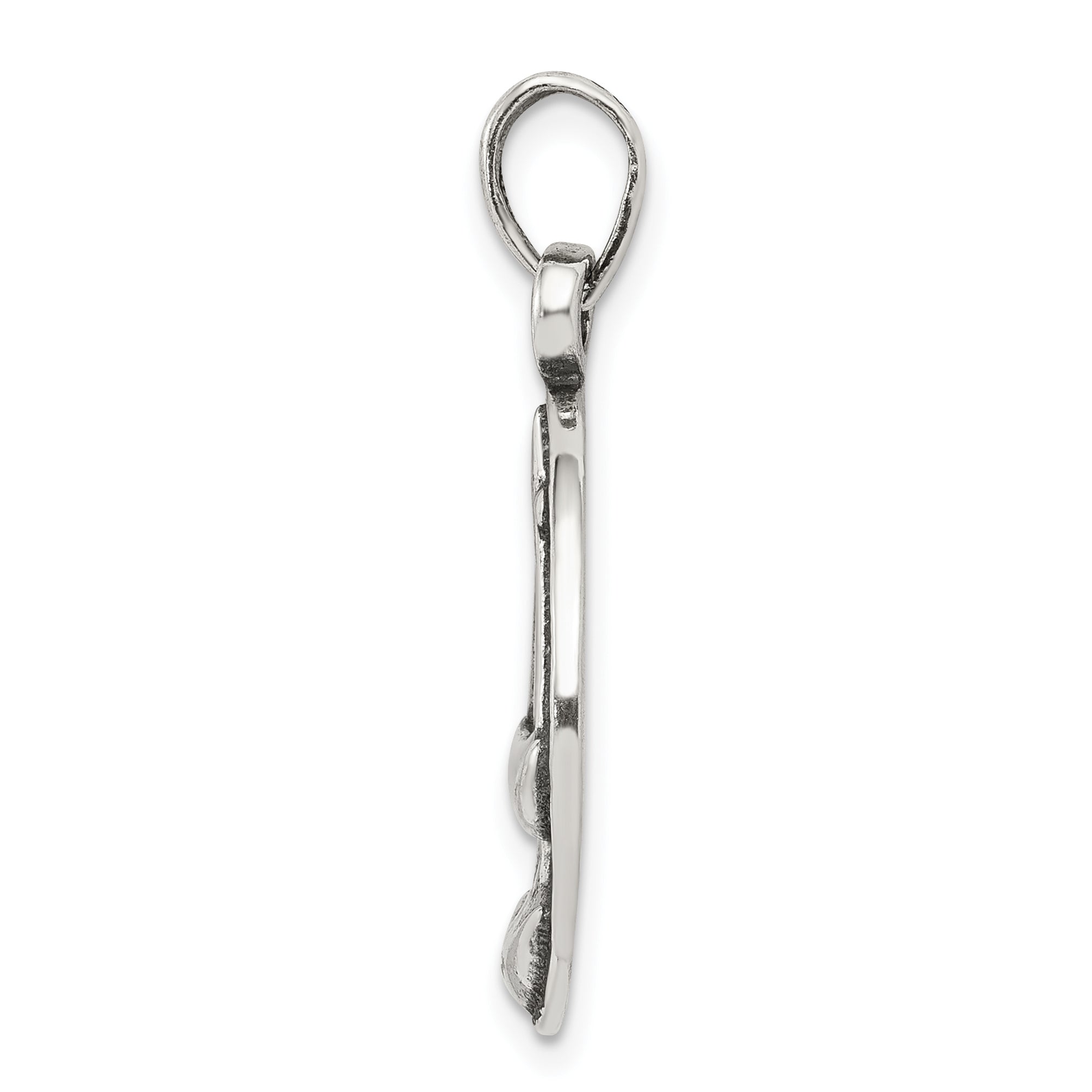 Sterling Silver 925 Libra Zodiac Pendant with Antique Finish