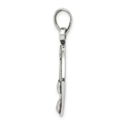 Sterling Silver 925 Libra Zodiac Pendant with Antique Finish