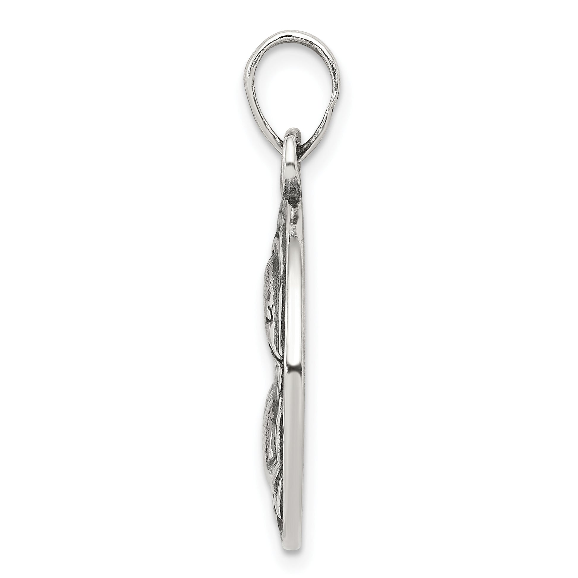 Antique Finish Sterling Silver Pisces Zodiac Pendant by Sophia Jewelers