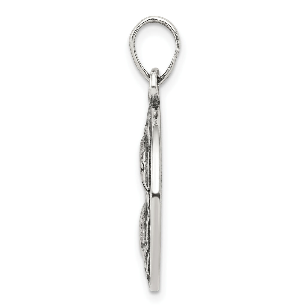 Antique Finish Sterling Silver Pisces Zodiac Pendant by Sophia Jewelers