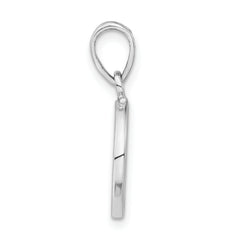 Sophia Jewelers Unisex Polished Sterling Silver Initial O Diamond-Cut Pendant