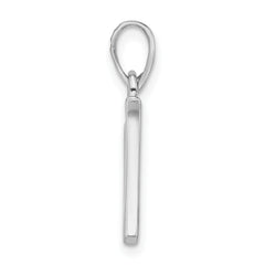 Sophia Jewelers Sterling Silver Initial V Unisex Pendant Polished Finish