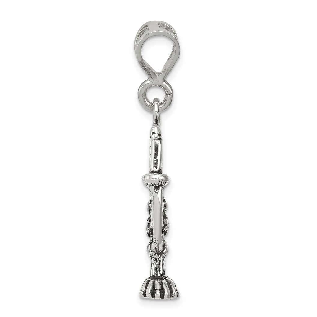 Sophia Jewelers Sterling Silver Antiqued Menorah Charm Vintage Inspired