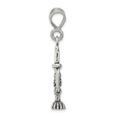 Sophia Jewelers Sterling Silver Antiqued Menorah Charm Vintage Inspired