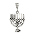 Sophia Jewelers Sterling Silver Antiqued Menorah Charm Vintage Inspired