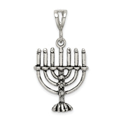 Sophia Jewelers Sterling Silver Antiqued Menorah Charm Vintage Inspired