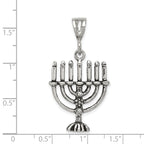 Sophia Jewelers Sterling Silver Antiqued Menorah Charm Vintage Inspired