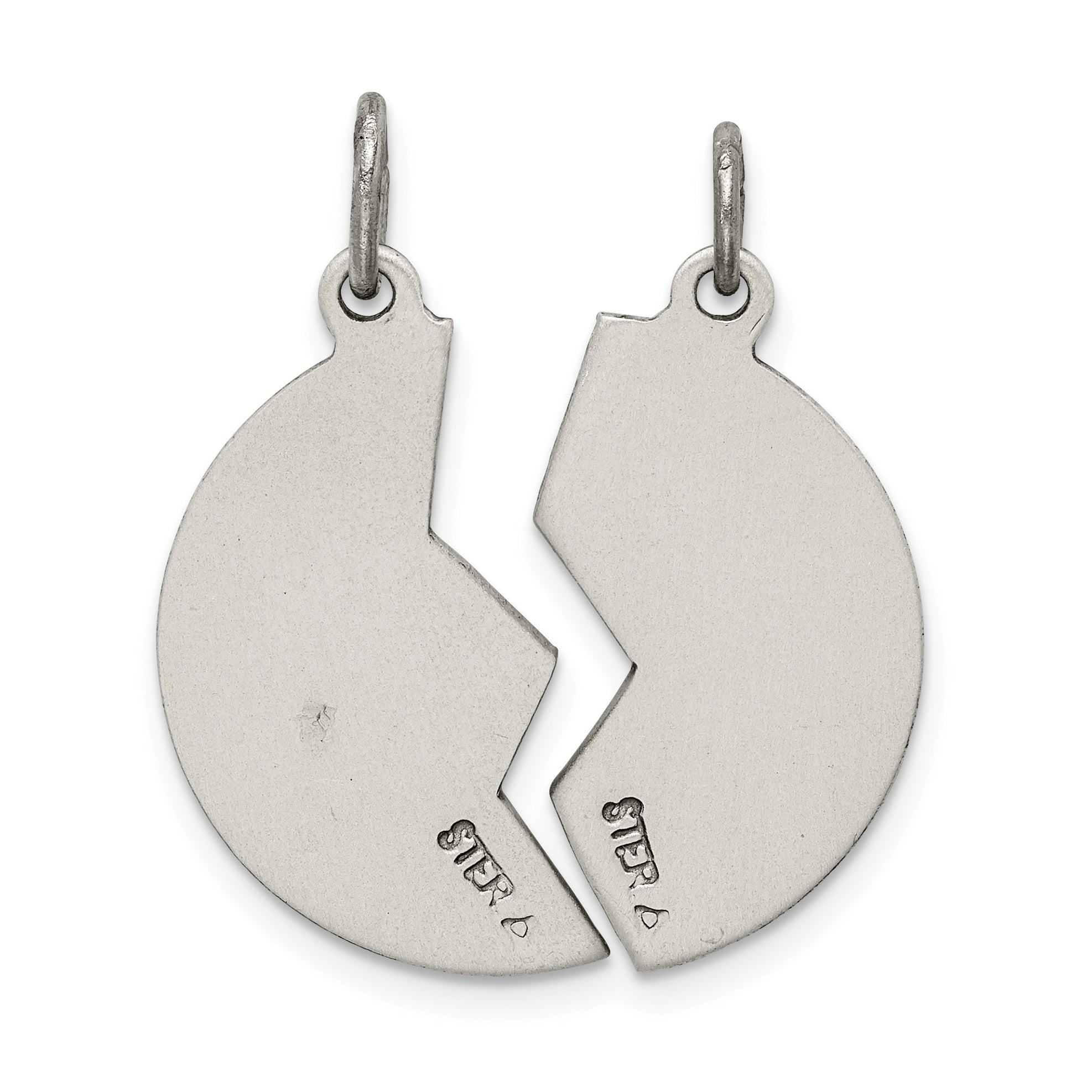 Sterling Silver 925 Mizpah Pendant Set with Antiqued Finish