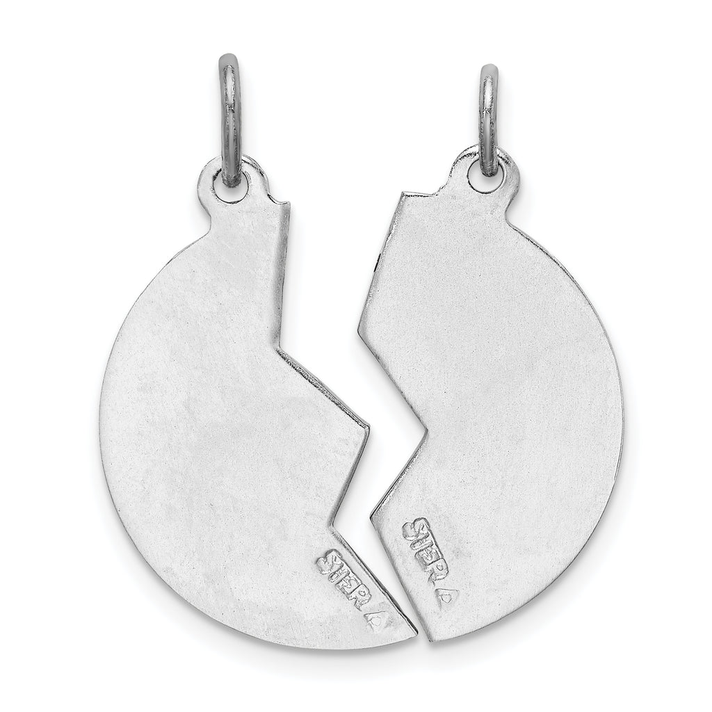 Sterling Silver & 14K Gold Two-Tone Mizpah Pendant, Polished Finish