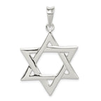 Sterling Silver Polished Star of David Pendant