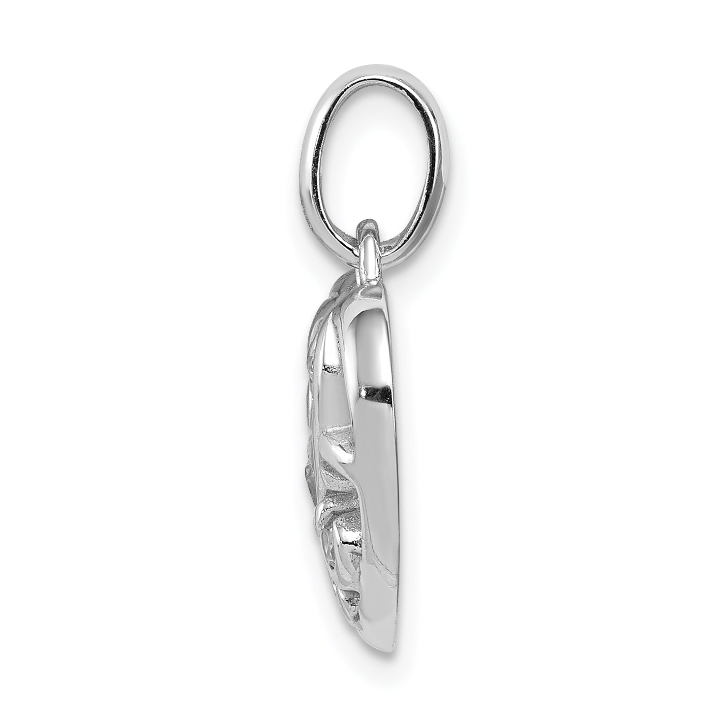 Sophia Jewelers 925 Sterling Silver CZ Heart Pendant with Rhodium Polish Secondary image