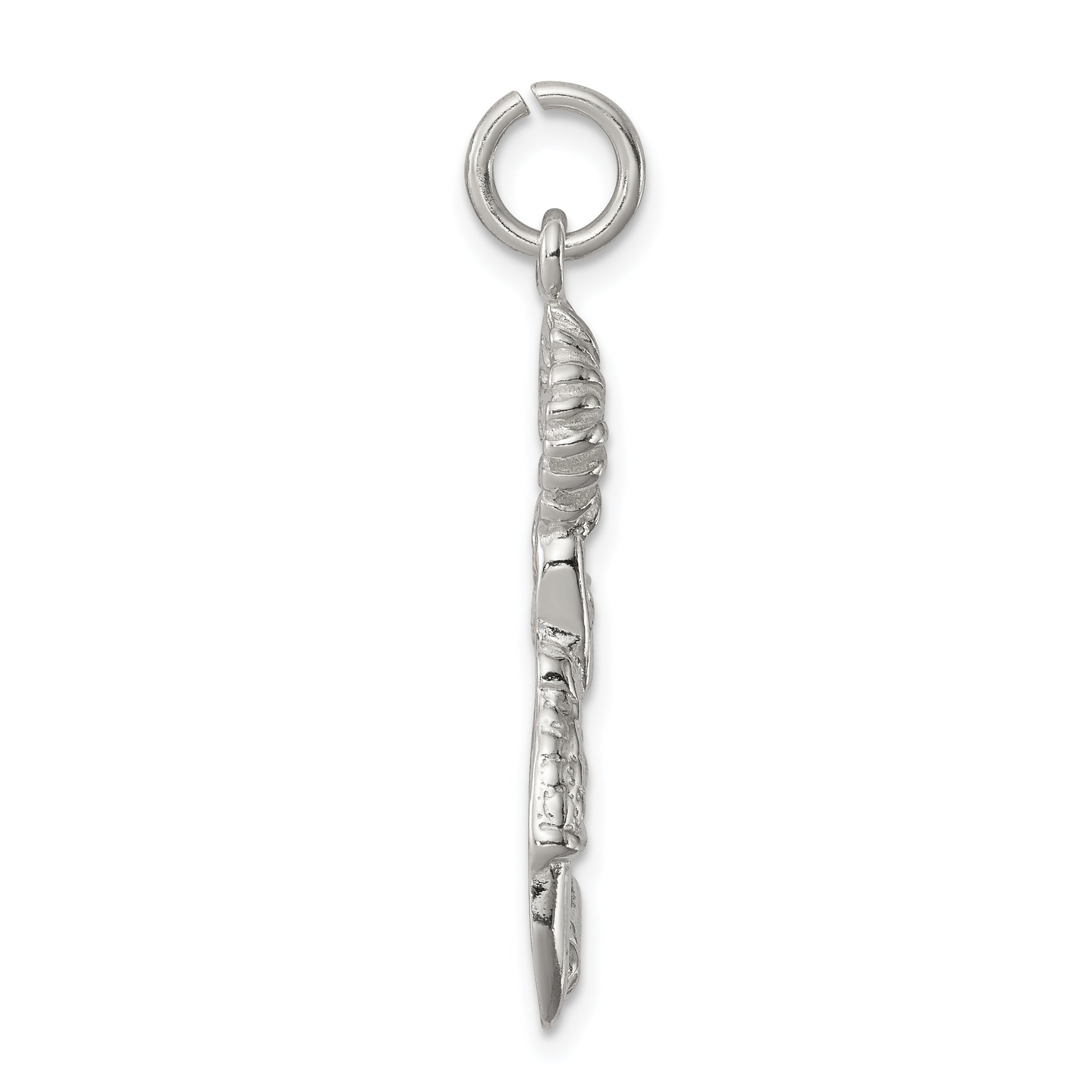Sterling Silver 925 Cheerleader Charm with Polished Anti-Tarnish Finish Secondary image