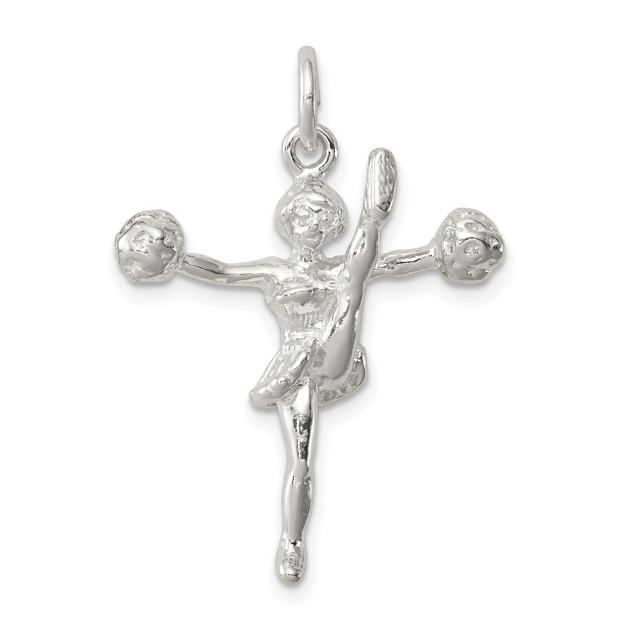 Sterling Silver Cheerleader Charm Main image