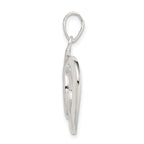 Sterling Silver 925 Heart Pendant with Polished Anti-Tarnish Finish