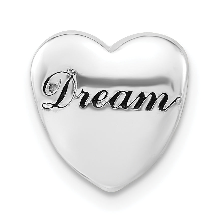 Sterling Silver Enameled Dream Heart Slide Pendant