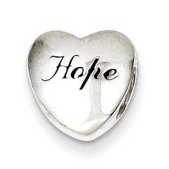 Sterling Silver Enameled Hope Heart Slide