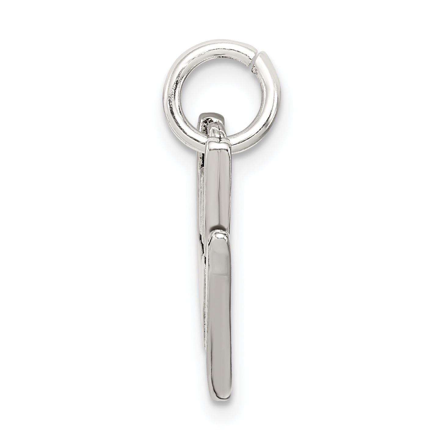 Sterling Silver 925 Sign Language Charm with Antiqued Polished Finish