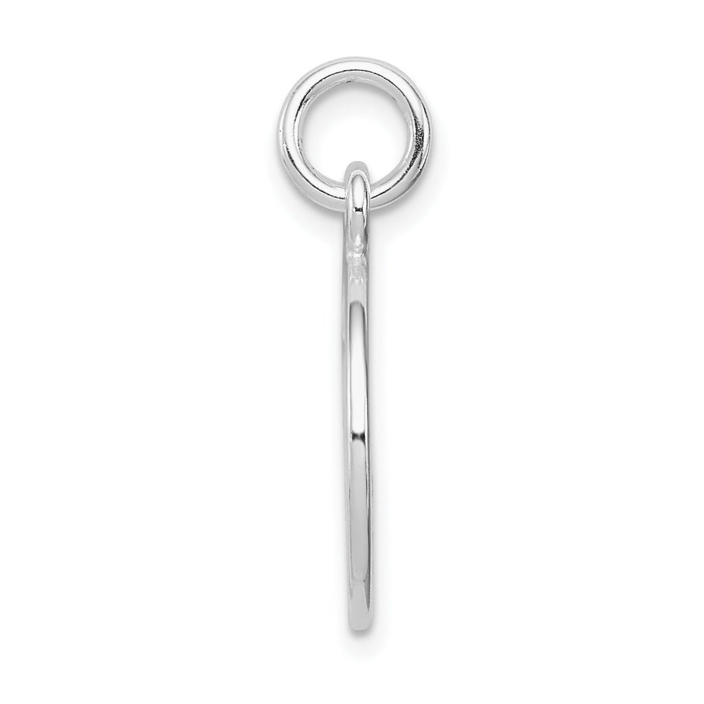 Sophia Jewelers 925 Sterling Silver Peace Charm Polished Rhodium-Plated