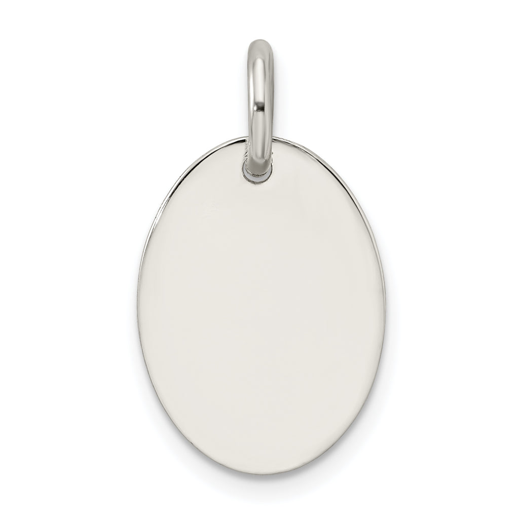 Sterling Silver 925 Love Pendant with Polished Enamel Finish