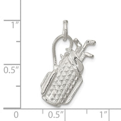 Sophia Jewelers Men's Polished Sterling Silver Golf Bag Charm