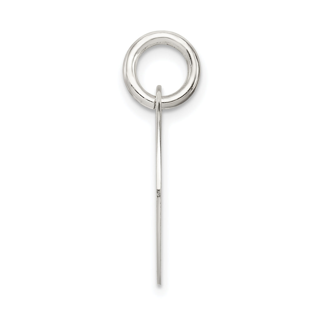 Sterling Silver 925 Believe Pendant with Polished Enamel Finish