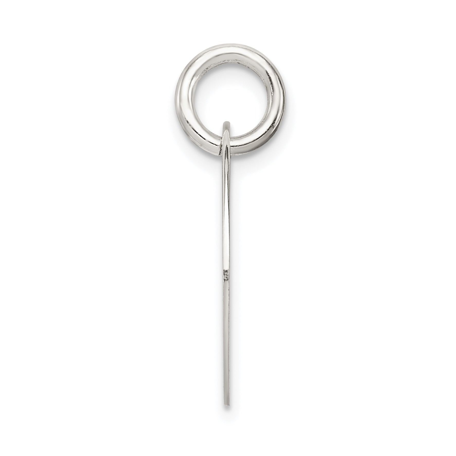 Sterling Silver 925 Believe Pendant with Polished Enamel Finish