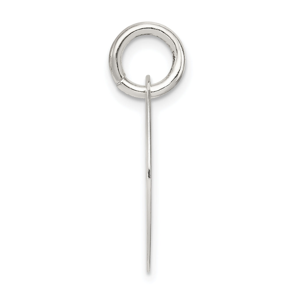 Sophia Jewelers 925 Sterling Silver Polished Hope Pendant with Enamel Detailing