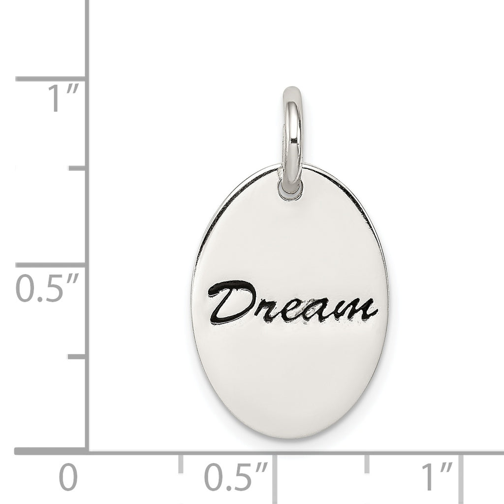 Sophia Jewelers Sterling Silver Enamel Dream Pendant with Polished Finish