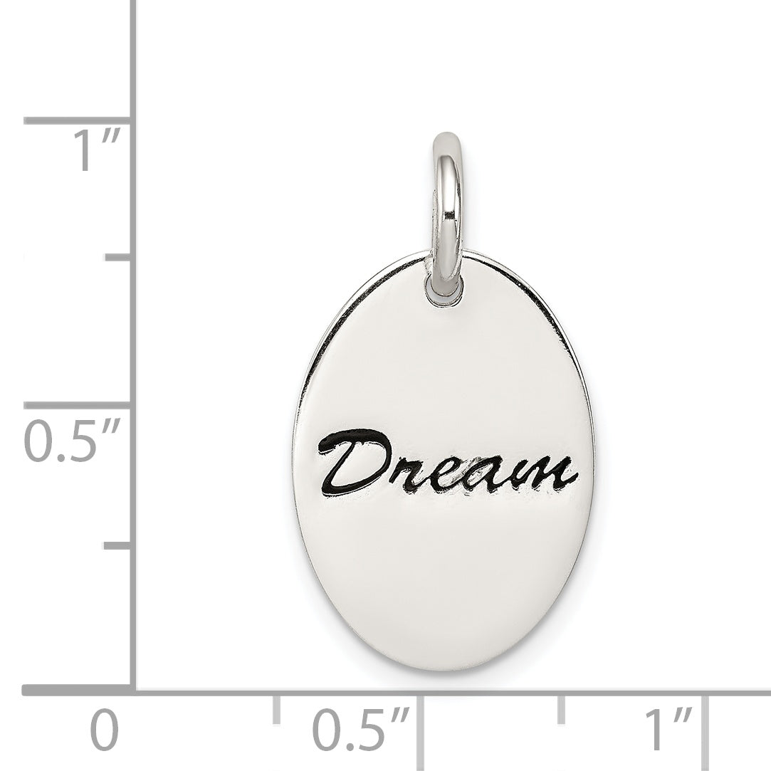 Sophia Jewelers Sterling Silver Enamel Dream Pendant with Polished Finish