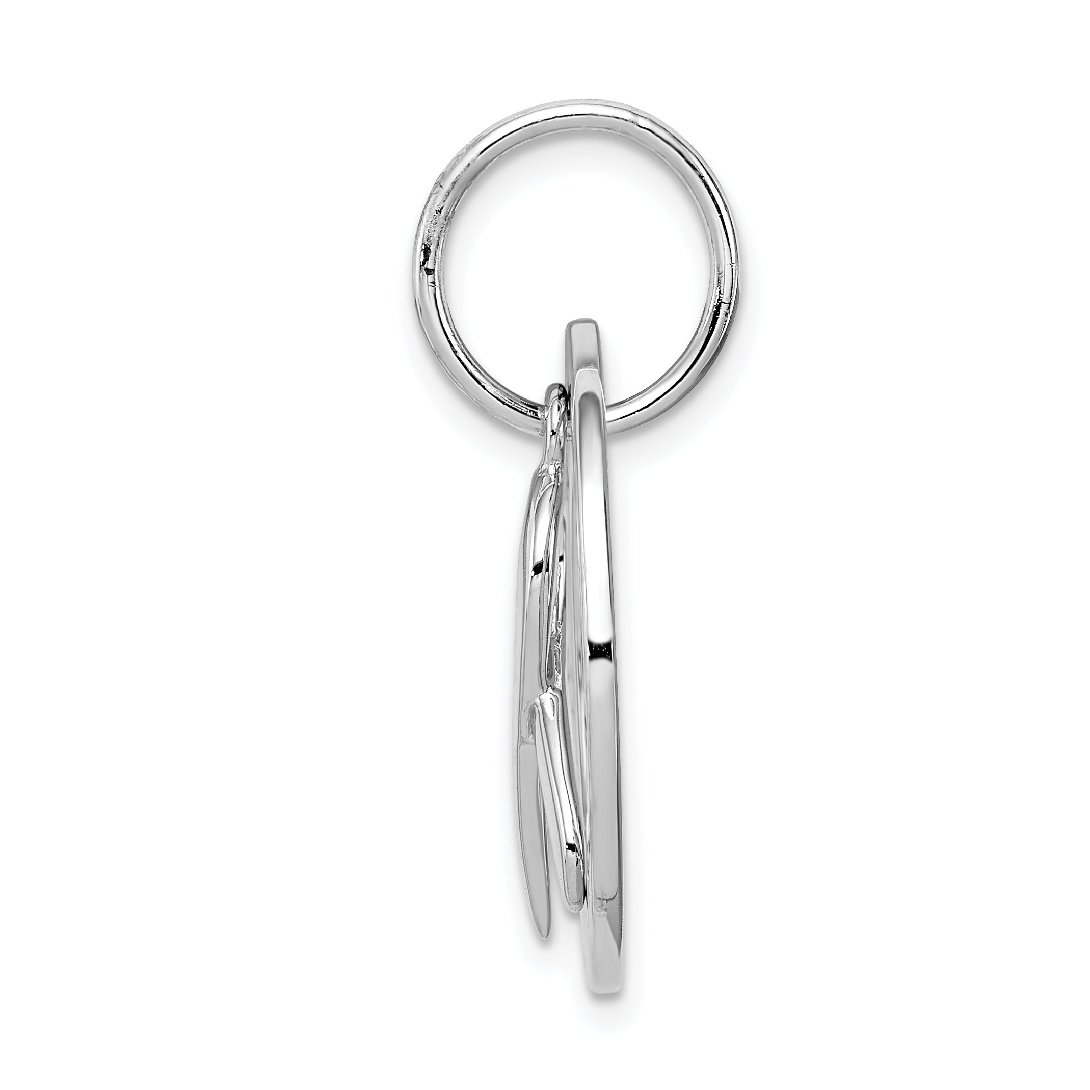 Sterling Silver 925 Cancer Awareness Hope Pendant Polished Finish Secondary image
