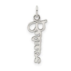 Sterling Silver 925 Believe Pendant with Polished Anti-Tarnish Finish