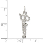 Sterling Silver 925 Believe Pendant with Polished Anti-Tarnish Finish