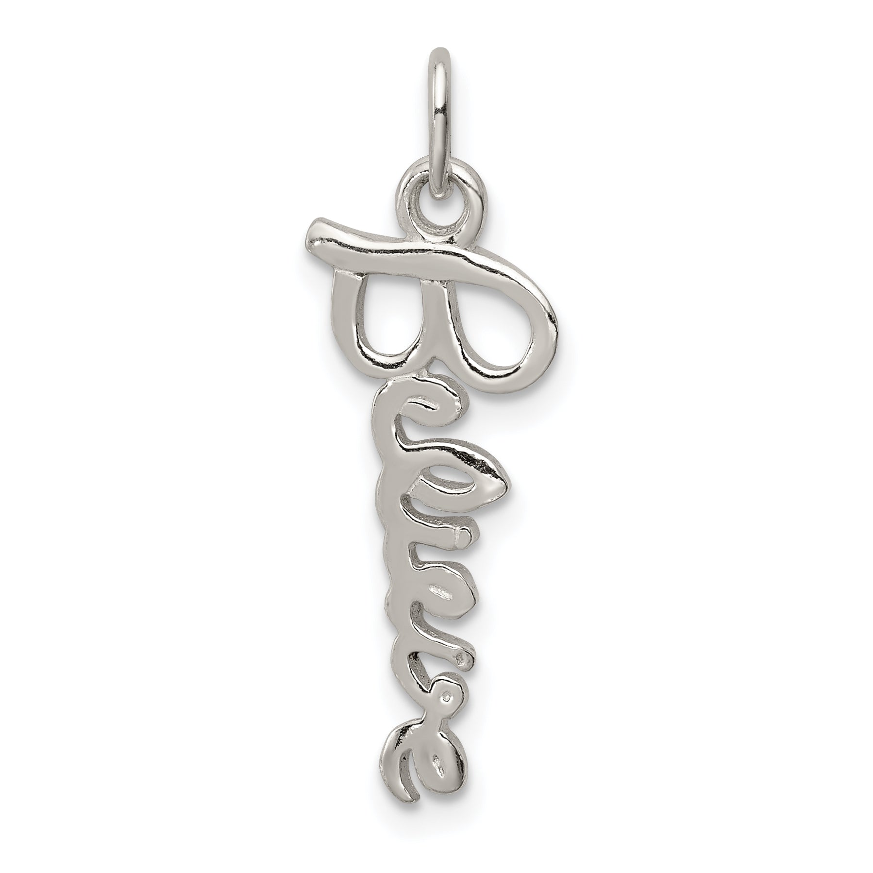 Sterling Silver Believe Pendant Main image