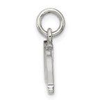 Sterling Silver Rhodium-Plated Dad Charm for Men Polished Finish