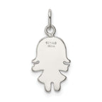 925 Sterling Silver Enameled Girl Charm with Polished Anti-Tarnish Finish
