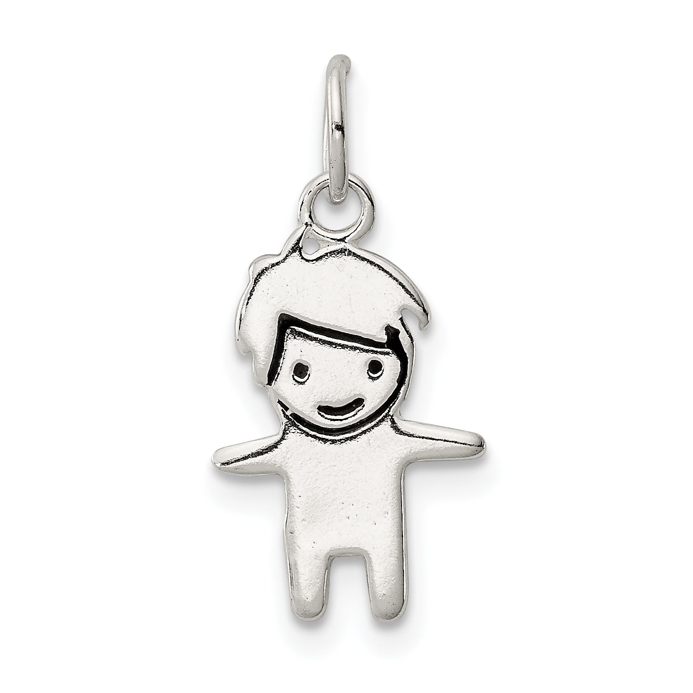Sterling Silver Enameled Boy Charm Main image