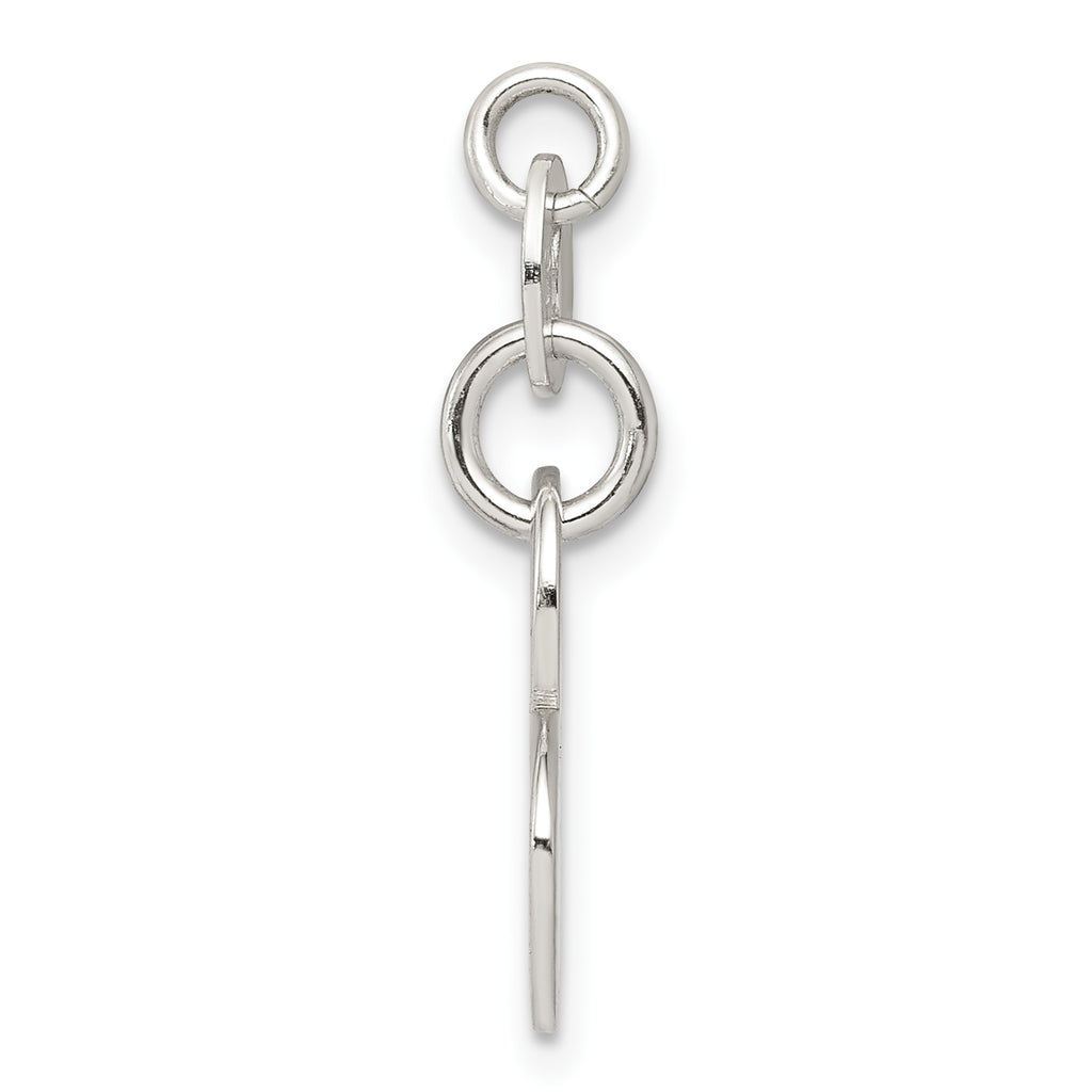 Sterling Silver 925 Polished Boy Charm with Enamel Accents