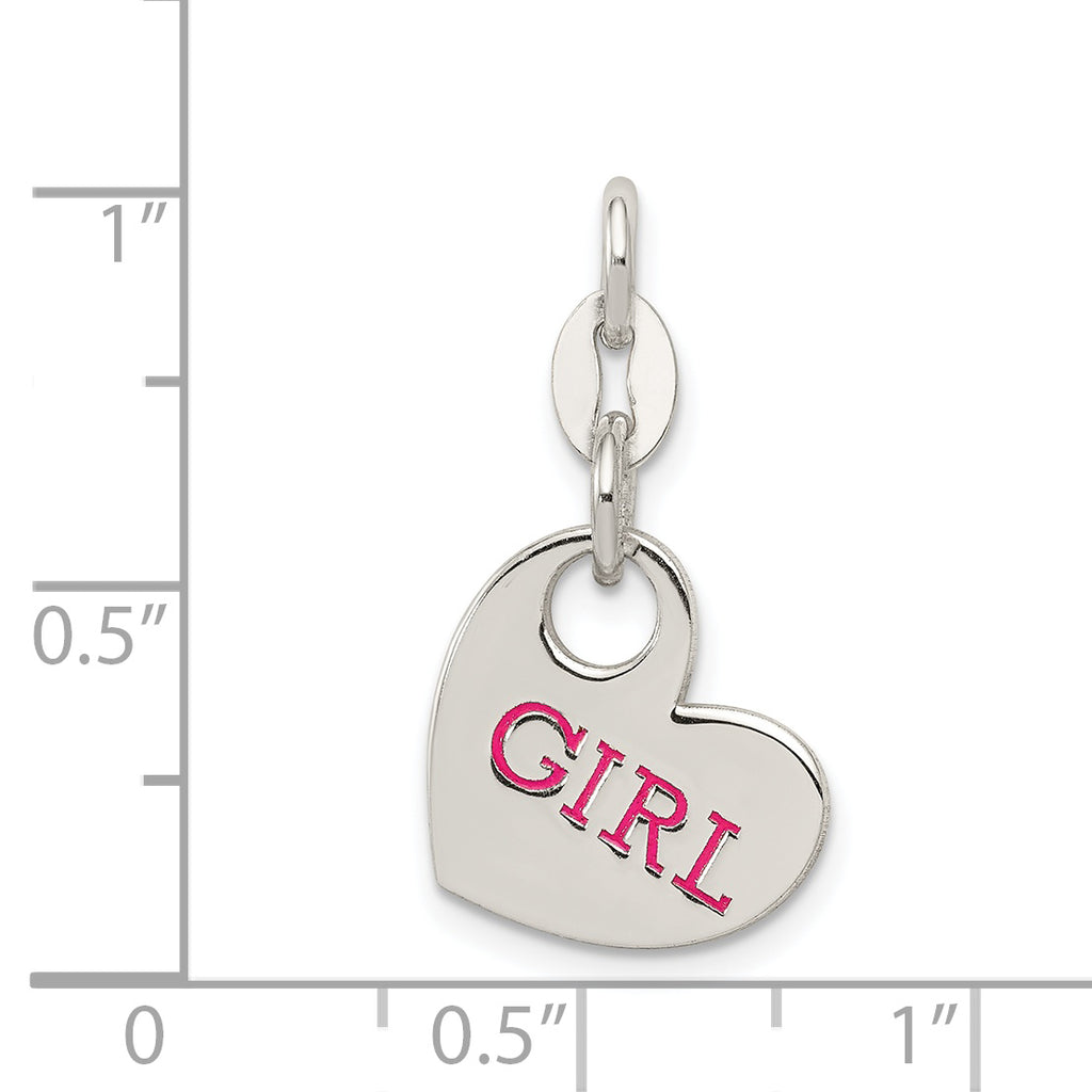 Sophia Jewelers Sterling Silver Enamel Girl Charm with Polished Anti-Tarnish Finish