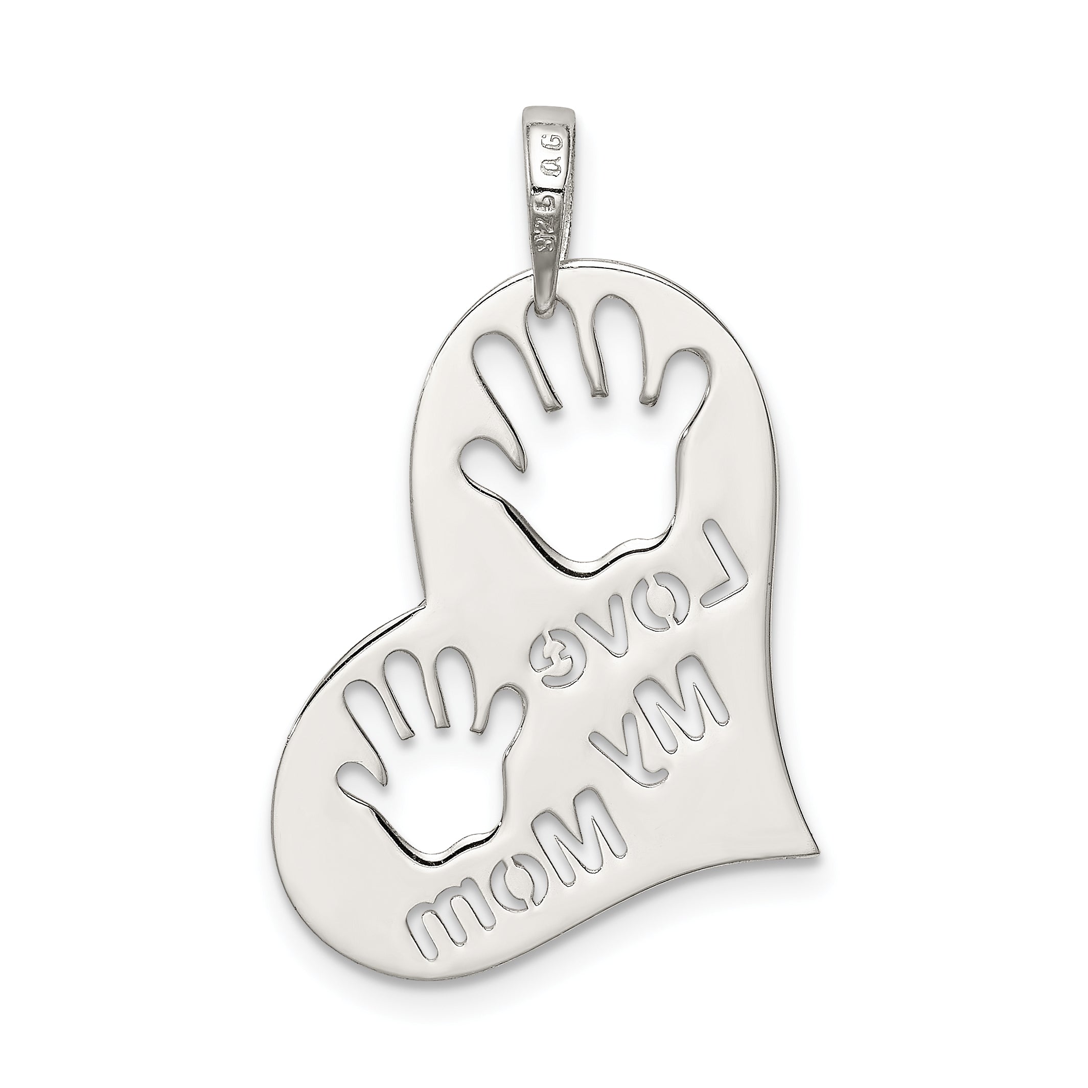 Sterling Silver 925 Heart Pendant Polished Anti-Tarnish Gift